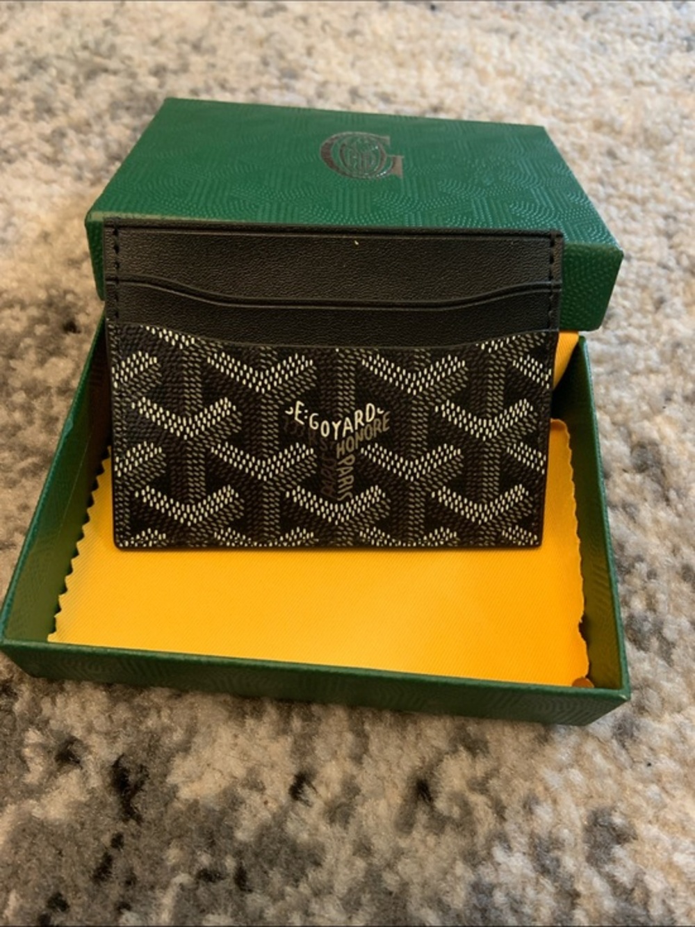 GoYard Saint Sulpice Black Card Holder Wallet